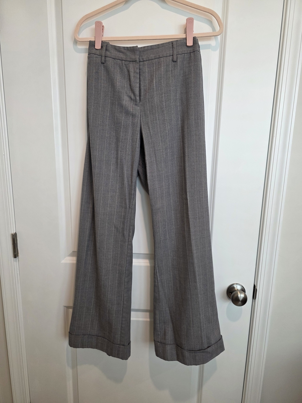 Lane Bryant Gray Pinstripe Dress Pants Size 16